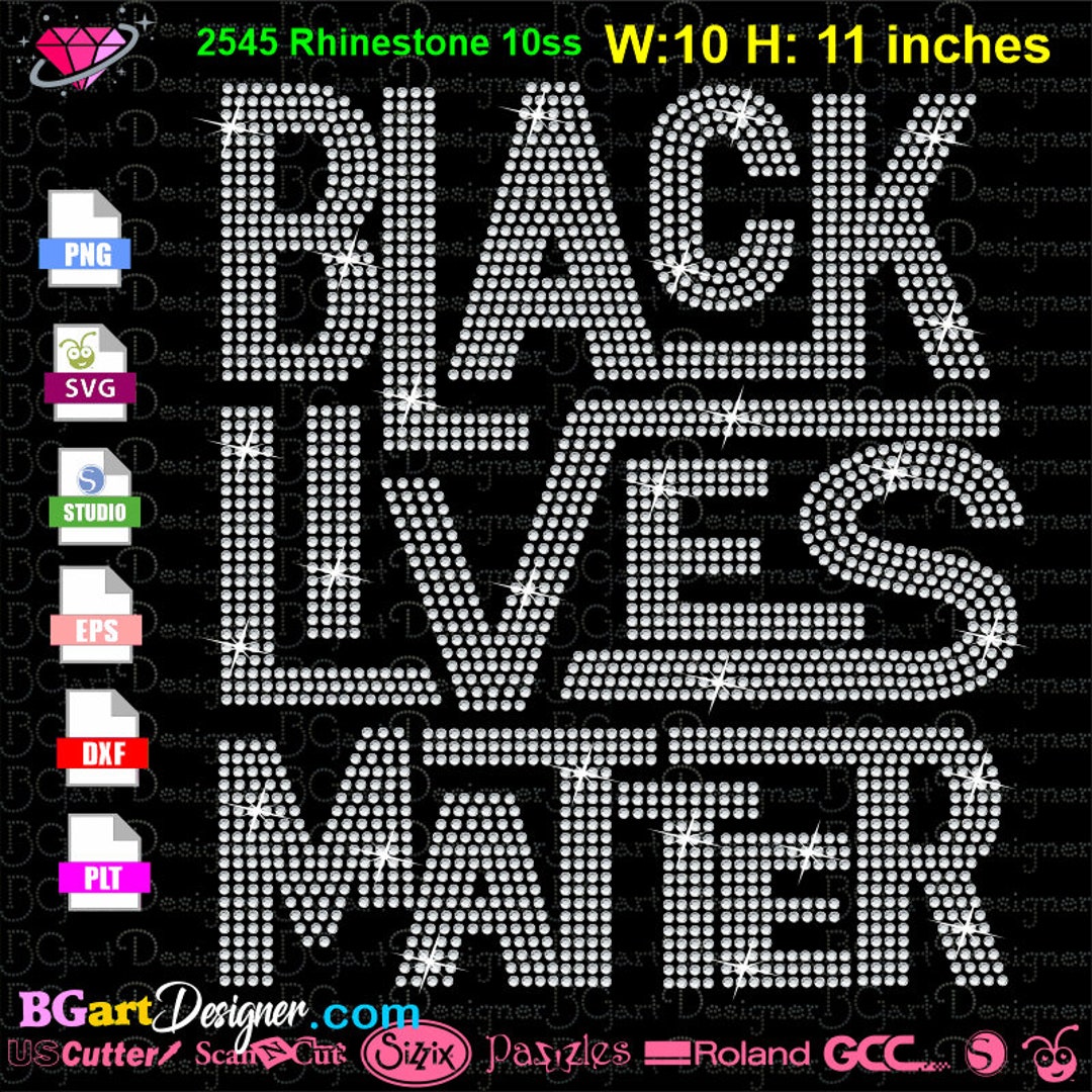 Download Black Lives Matter BLM Rhinestone Bling Cut File - Etsy Norway