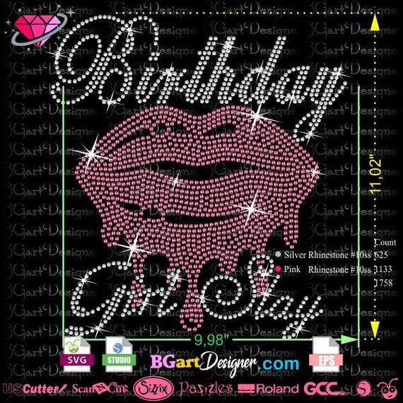 Download Birthday Slay Svg Rhinestone Template Lips Svg Kiss Etsy SVG, PNG, EPS, DXF File