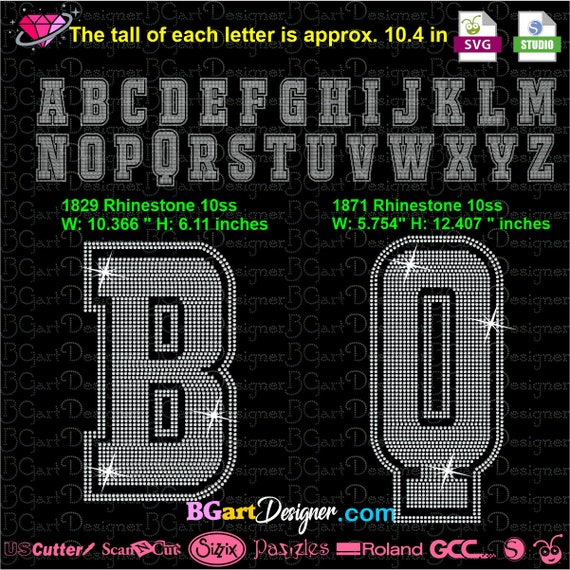 Download Rhinestone Template Download For Cricut And Silhouette Alphabet Vector Svg Cut File Big Letters Rhinestone Athletic Font Rhinestones Craft Supplies Tools Deshpandefoundationindia Org