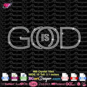 Gott ist gut Bibel Vers Strass Vorlage svg, Cricut Vektor geschnitten Datei, Silhouette Cameo, eps, Christian Quotes, Bling Glaube svg, Bibel svg