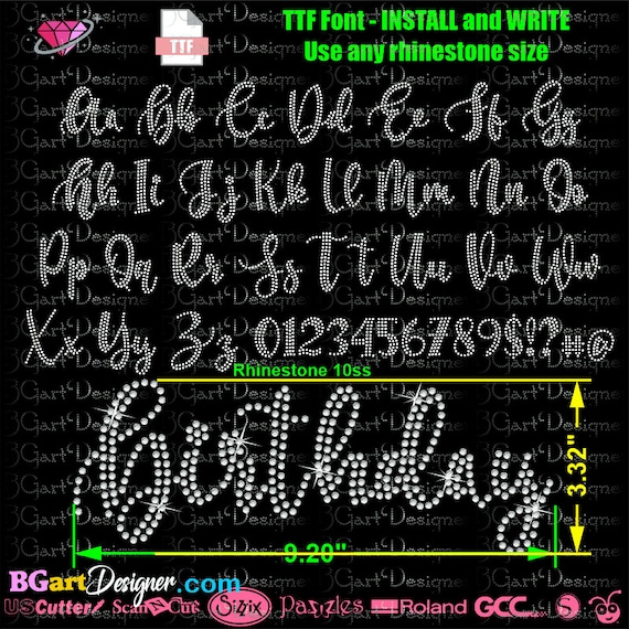 Fancy Script Fonts Alphabet Rhinestone Letters Ttf For Etsy fancy script fonts alphabet rhinestone letters ttf for cricut and silhouette basic rhinestone template font
