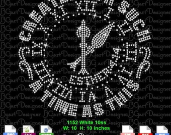 Esther 4-14 Created time Download SVG digital rhinestone template, bible verse silhouette bling cricut, DIY iron on transfer embellishment