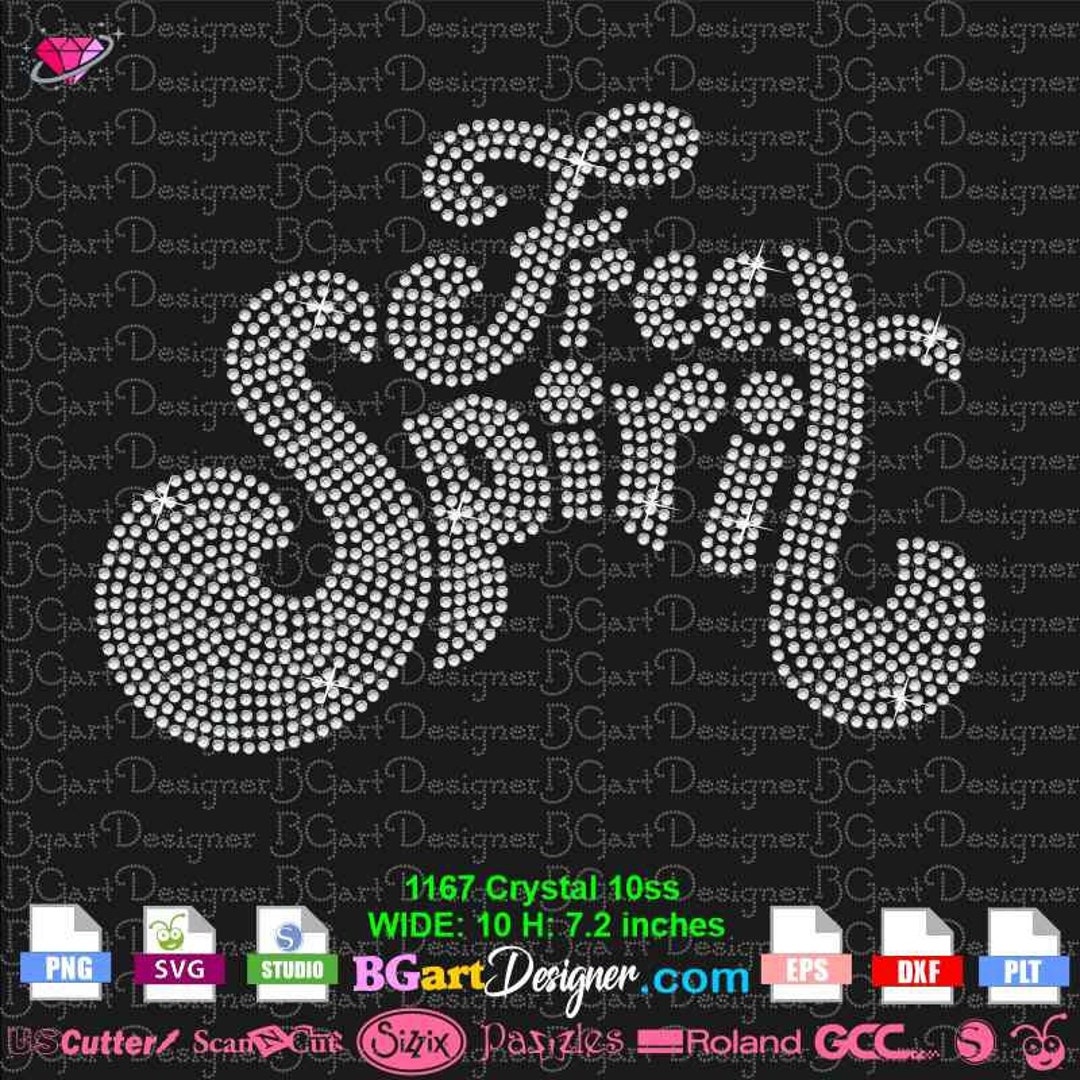 Download Free Spirit Digital Rhinestone Bling Cut File - Etsy