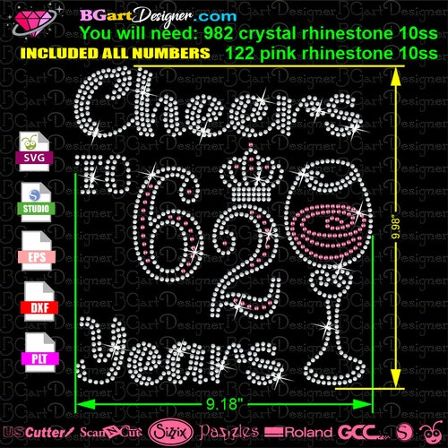 Cheers to 40 Years 30 50 All Numbers Includedbirthday - Etsy