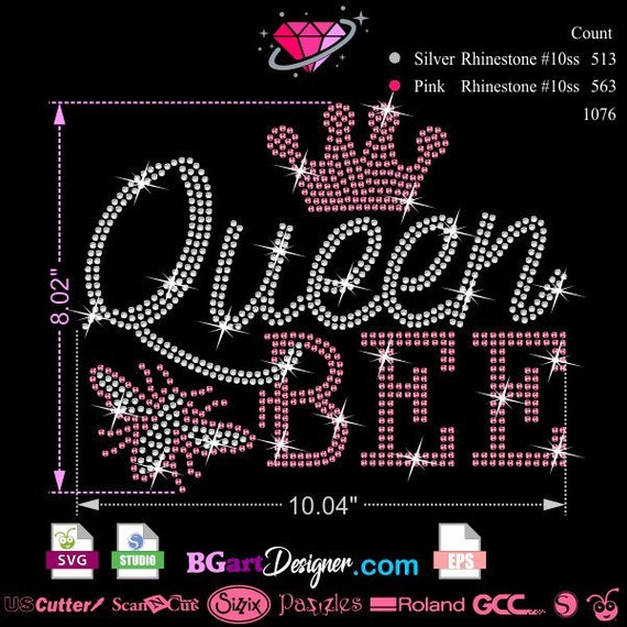 Download Queen Bee Svg Rhinestone Template Svg Honey Bee For Cricut Etsy