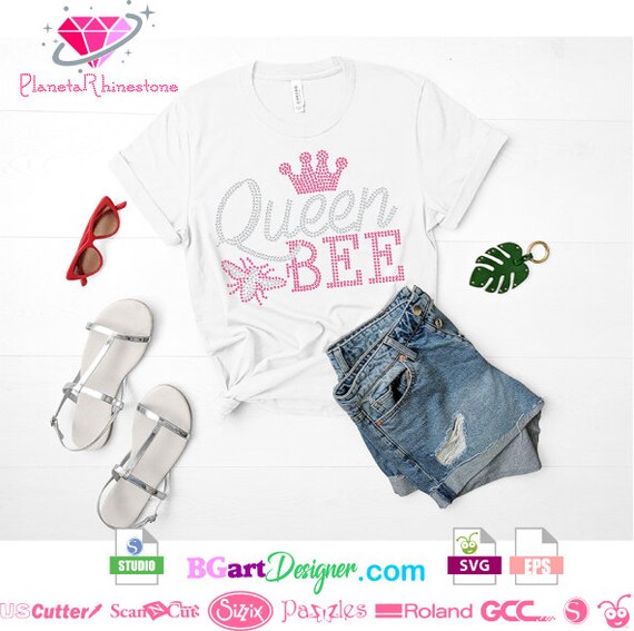 Download Queen Bee Svg Rhinestone Template Svg Honey Bee For Cricut Etsy