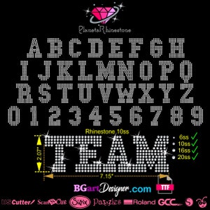 Athletic Fonts Alphabet Rhinestone, letters, ttf, for cricut and silhouette basic, rhinestone template font