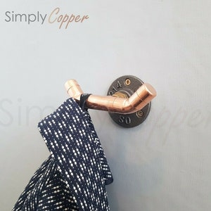 Copper Double Coat Hook / Kitchen Hook / Towel Hook image 3