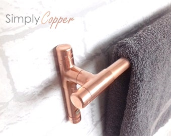 Copper Towel Rail / Towel Holder (T-Bar Design)