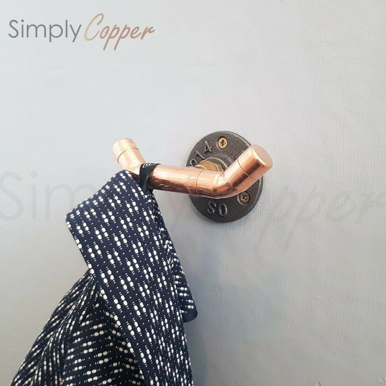 Copper Double Coat Hook / Kitchen Hook / Towel Hook image 3