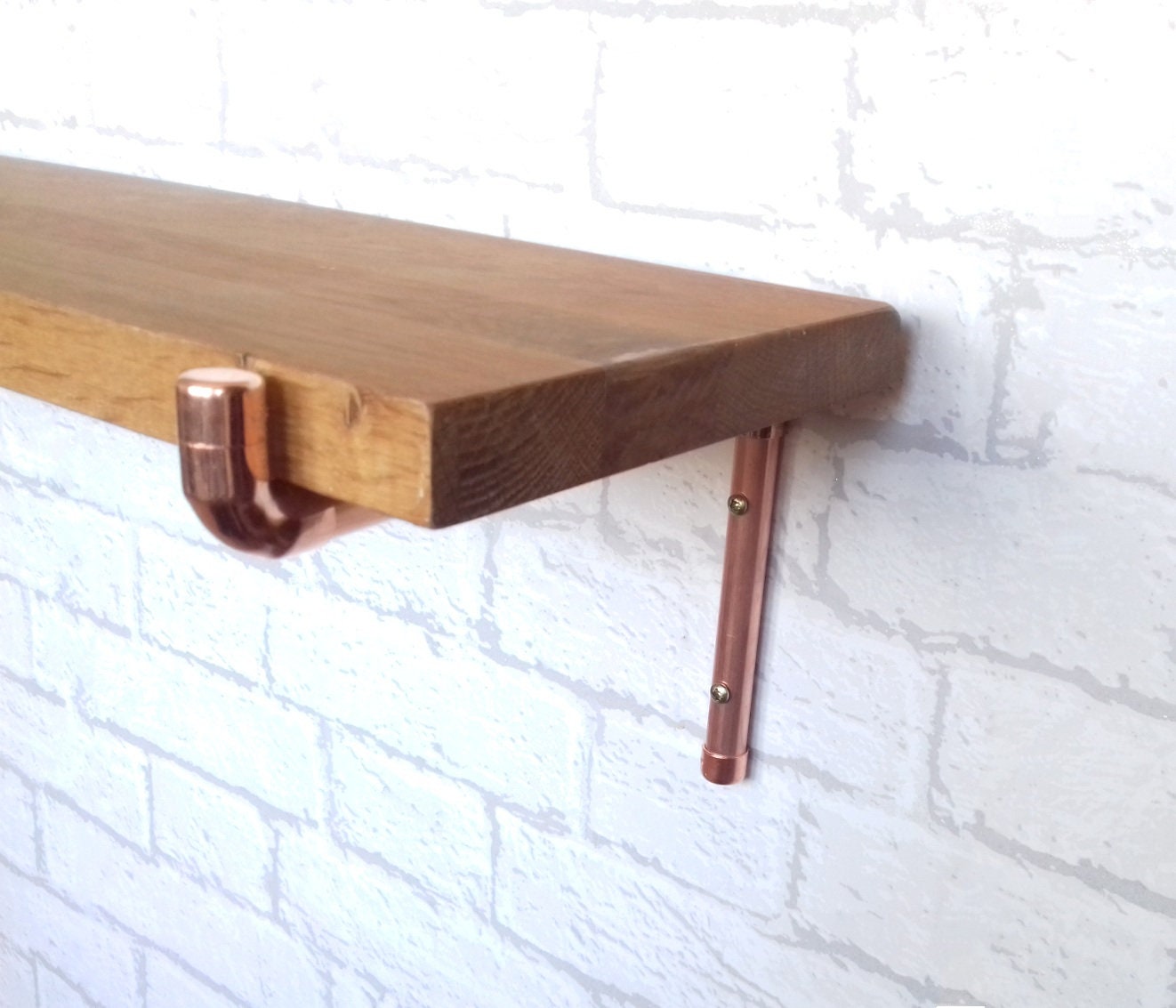 Copper Shelf Bracket / Shelf Support closed End Etsy UK
