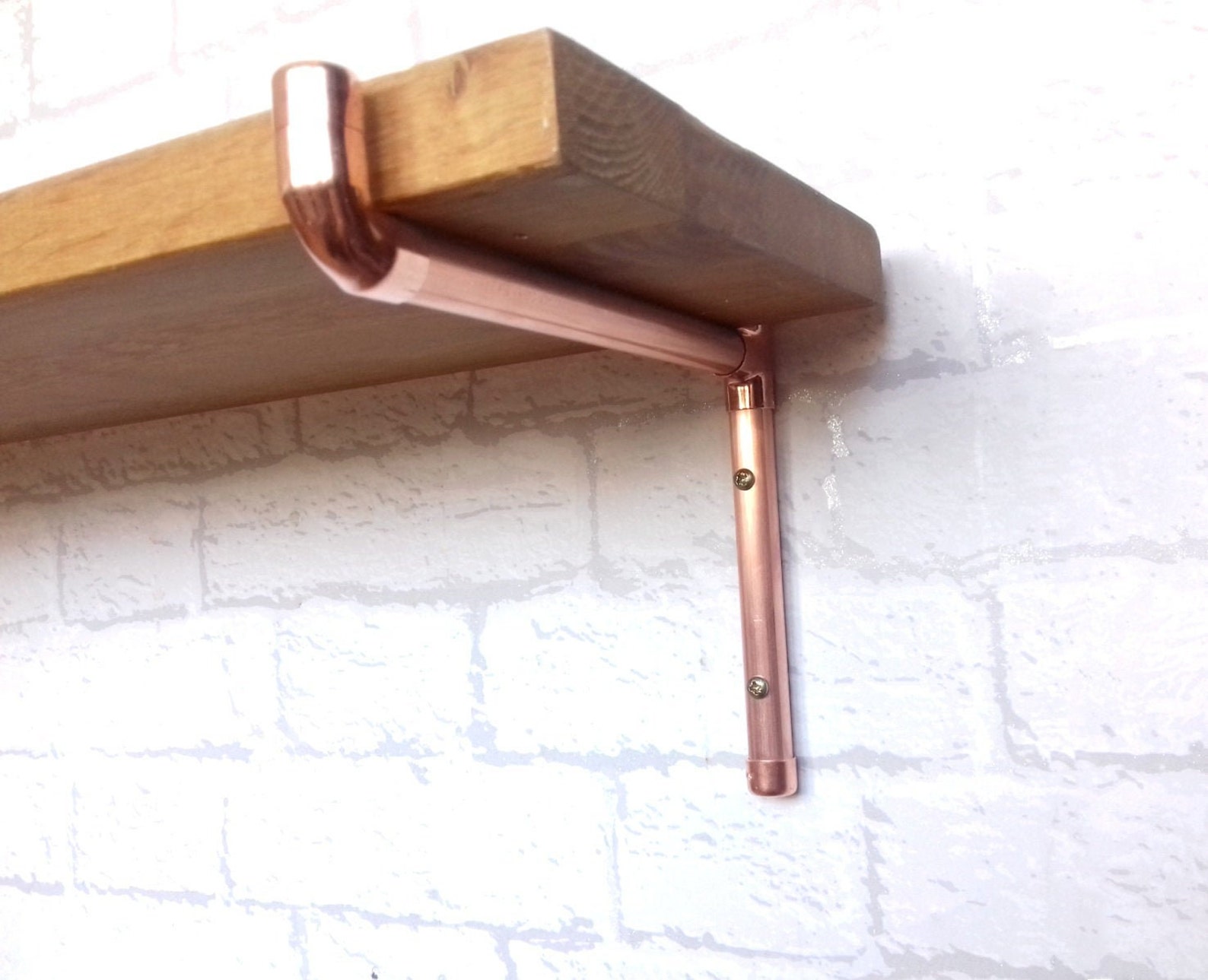 Copper Shelf Bracket / Shelf Support closed End Etsy UK