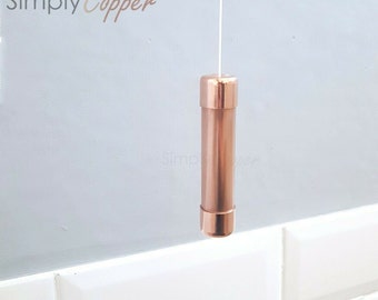 22mm Thick Copper Light Pull / Bathroom Ceiling Fan Switch Pull - Choice Of Cord Colour & Length