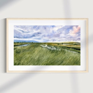 Original Watercolor Landscape Painting Nature Painting Original Painting Clouds Painting Sky painting Sunset Painting Wall Art Home Decor