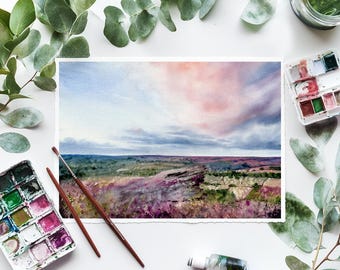 Custom Watercolor Landscape Painting, Personalized Family Gift