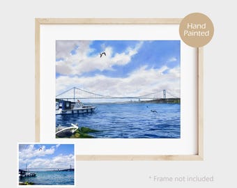 Custom Watercolor Landscape Painting from Photo: Personalized Birthday Gift