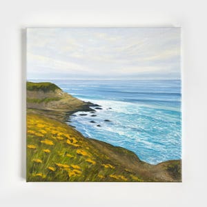 Original Oil Painting Seascape Painting Oil Landscape Painting Original Gift Unique Art Ocean Landscape Wall Decor Square Painting 16&quot;x16&quot;