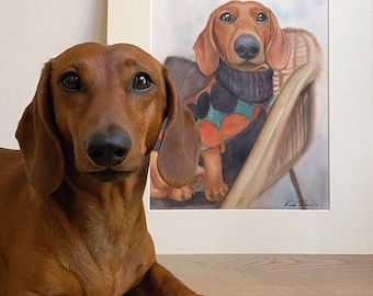 Retrato de animal de estimação personalizado: pintura de cachorro em aquarela pintada à mão