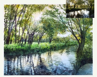 Custom Watercolor Painting from Photo, Landscape Painting, Custom Painting, Commission art, Order a painting, Watercolor Art