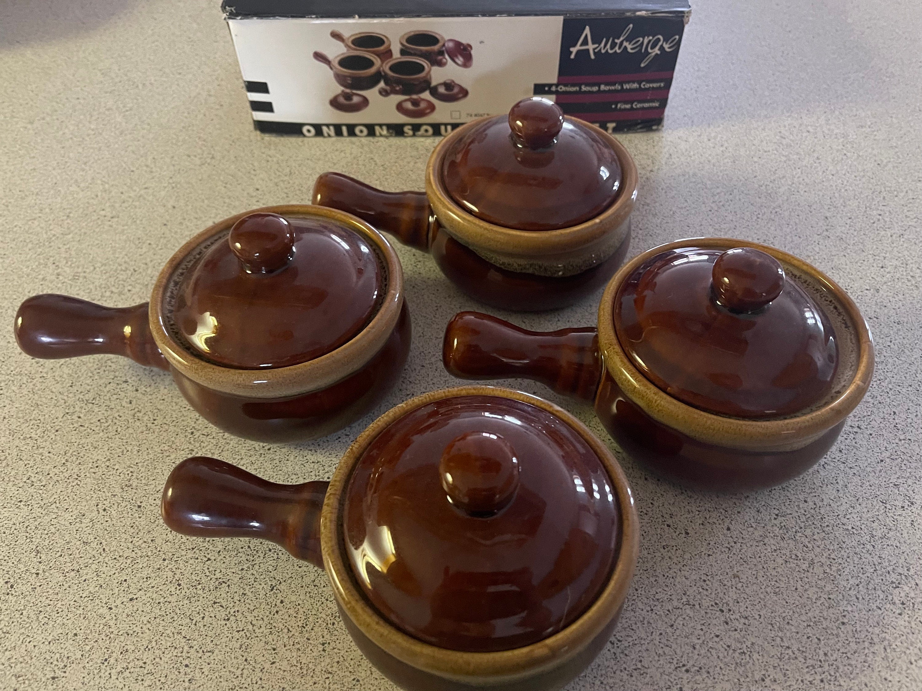 Set of 4 Ovenproof French Onion Soup Bowls Etsy