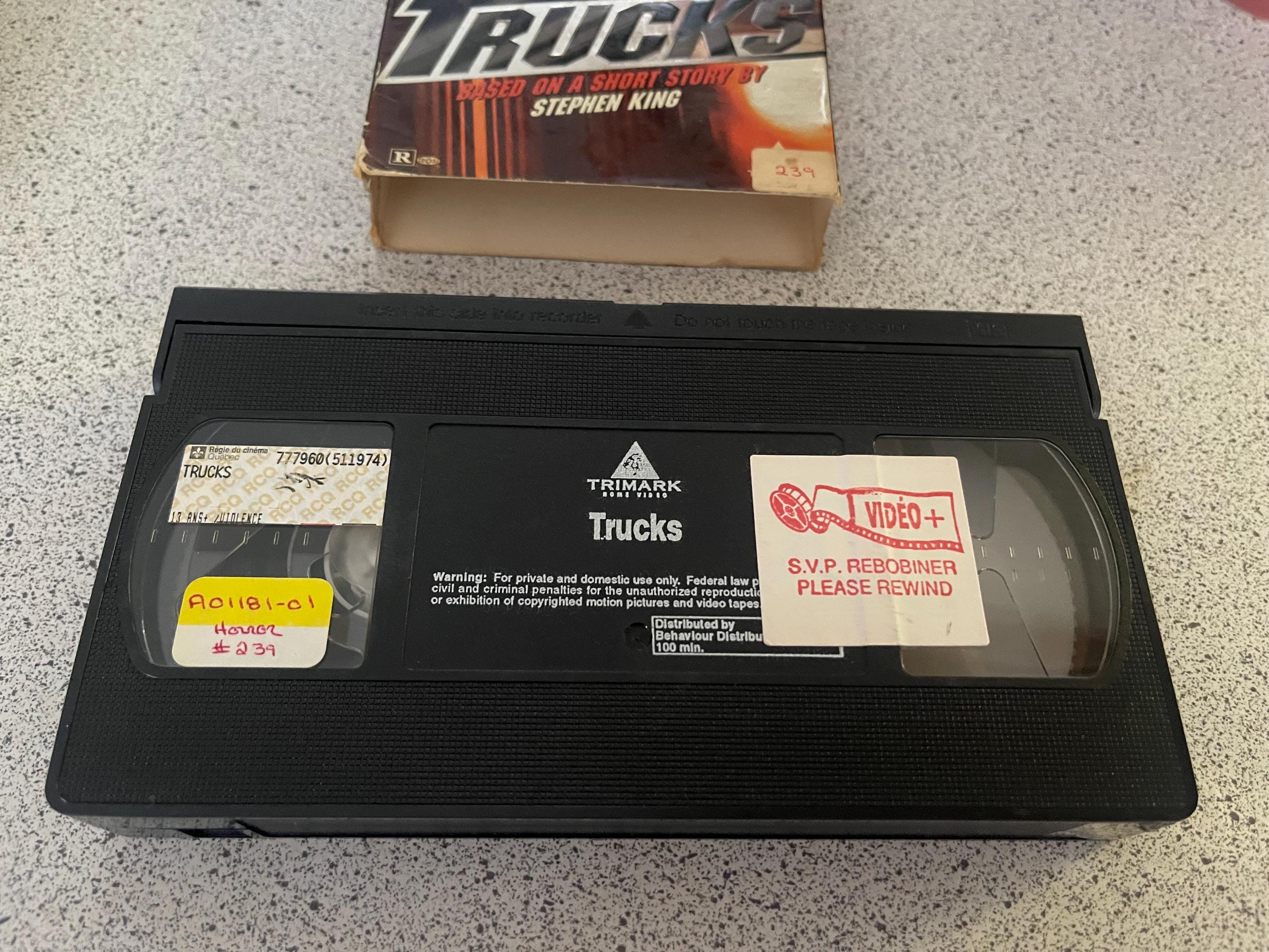 スティーブン・キング第一回監督作品　ザ・トラック　VHS トラック VHS スティーブン・キング - Etsy 日本