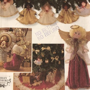 Simplicity Holiday 7938 Sewing pattern - Christmas Angels,Stocking, Tree Skirt, Tree Topper FF UNCUT