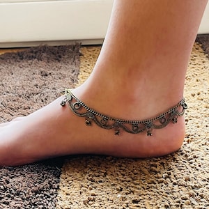 Wonderful tribal ghungroo anklet, boho anklet, ethnic anklet, tribal art, tribal jewellery, trendy anklet, traditional anklet,  brass