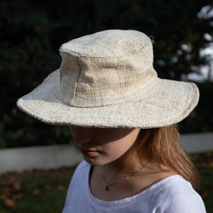Himalayan organic wild hemp eco- friendly hat, bohemian hemp hat, vegan hat, festival hat,  natural fibre hat, hemp, adjustable with wire