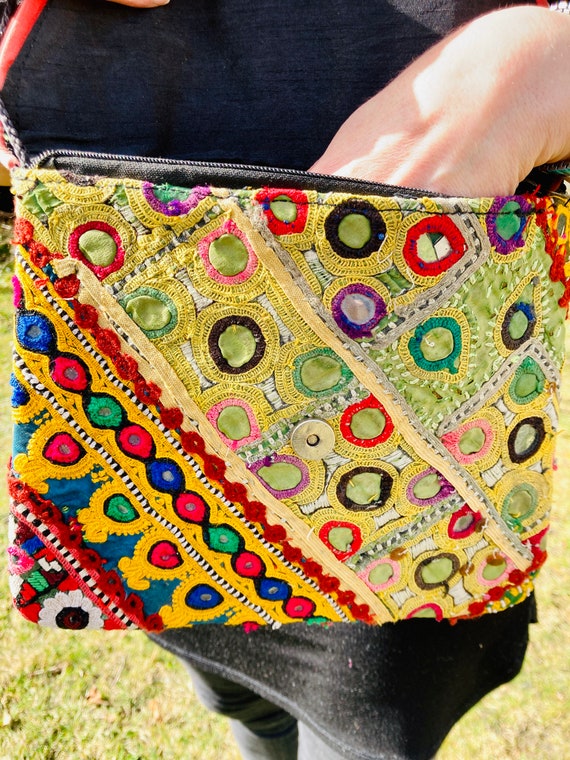 Beautiful vintage tribal banjara gypsy purse, ban… - image 3