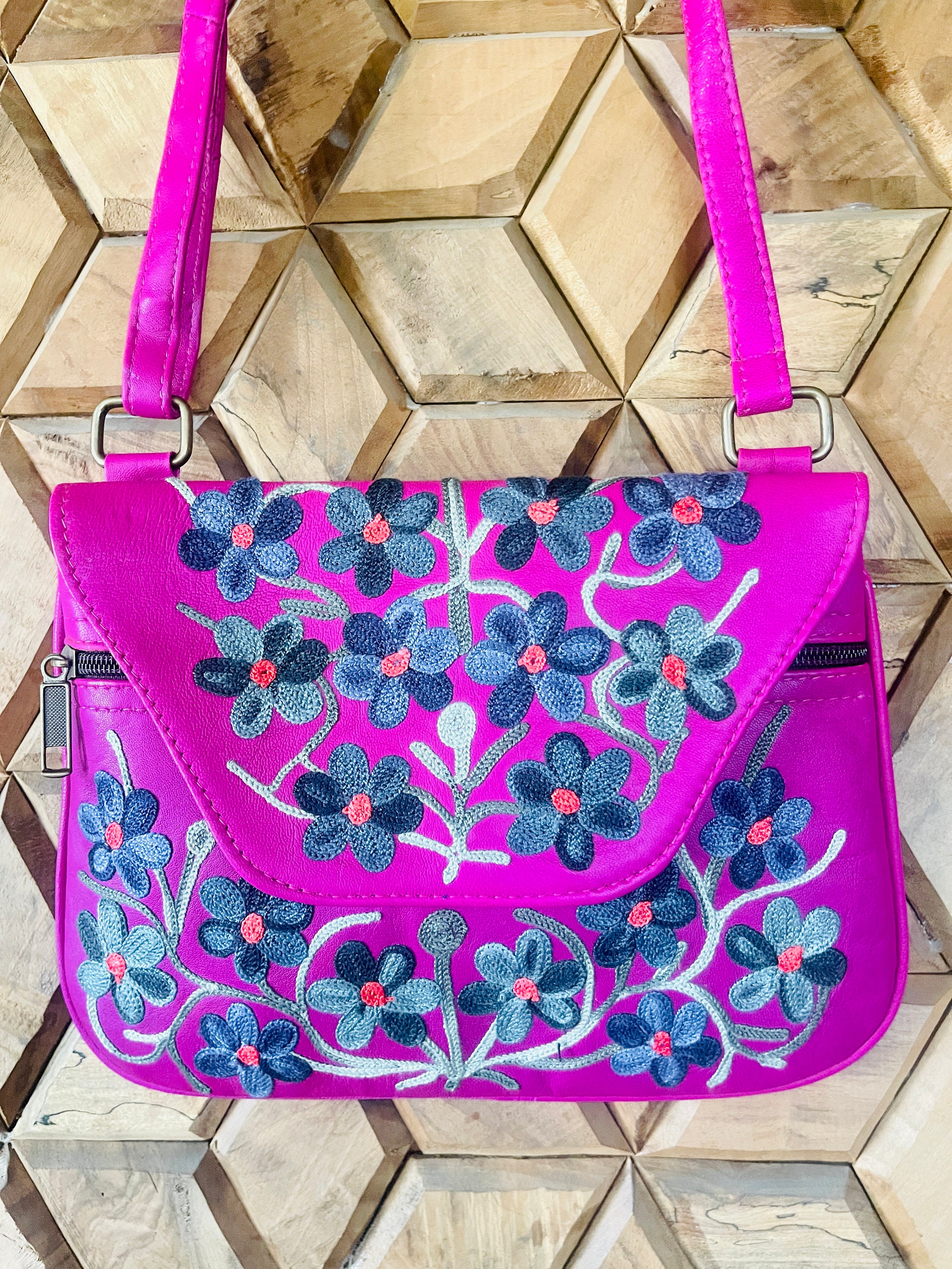 【激安通販 オンラインショップ】日用品 Shoulder Leather 100% Cute Bag Stylish Pattern, Flowers バッグ