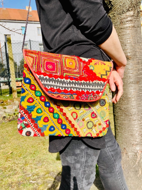 Beautiful vintage tribal banjara gypsy purse, ban… - image 1