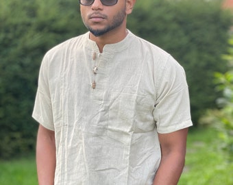 Hand Woven - Hand Spun Organic Khadi Polka Sleeveless Free