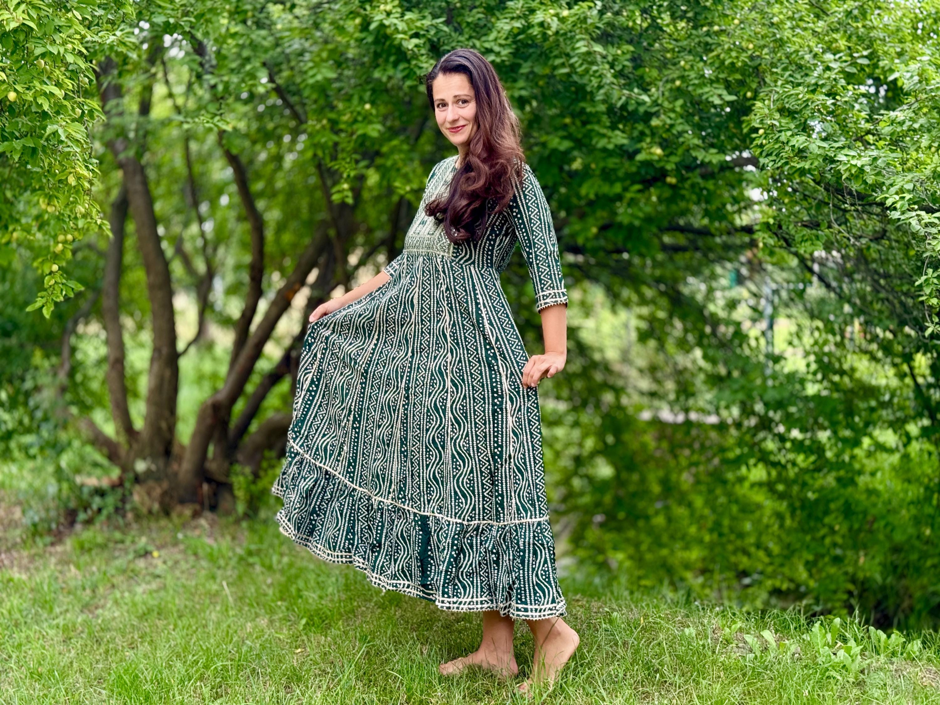 indian cotton dresses south africa Sequin Cotton Dress: Indian Inspired Silver Thread Boho Glamour