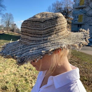 Himalayan Hemp Baja Hat: Frayed Edge Bohemian Vegan Hat