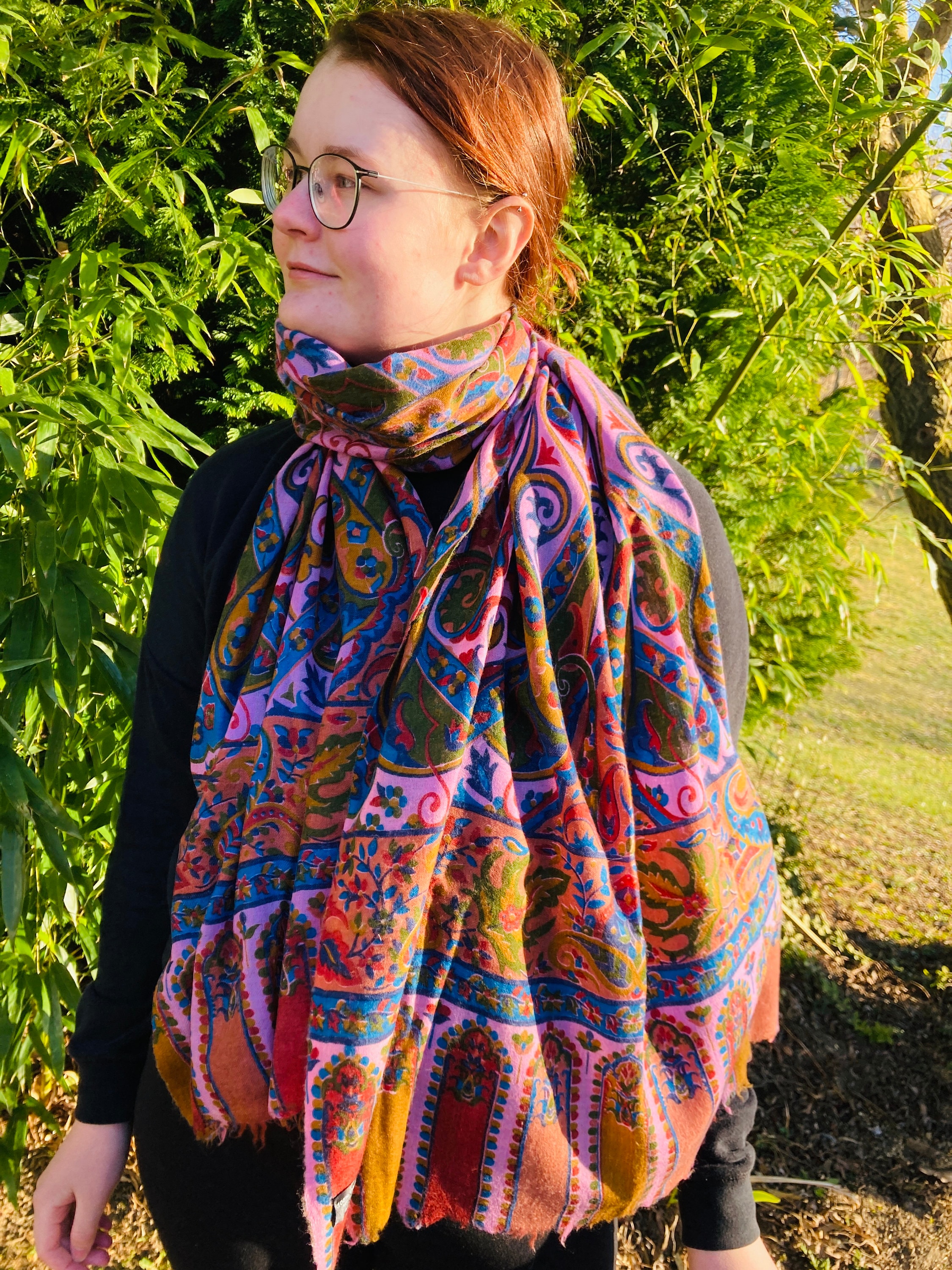 LumiSyne Invernale Sciarpa Scialle In Cashmere Per Donna Classica