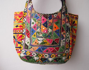 Vintage Banjara Bag: Two-Faced Embroidered Tribal Handbag