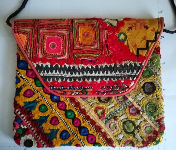 Beautiful vintage tribal banjara gypsy purse, ban… - image 8