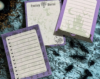 Bloc de notas inspirado en mansiones embrujadas