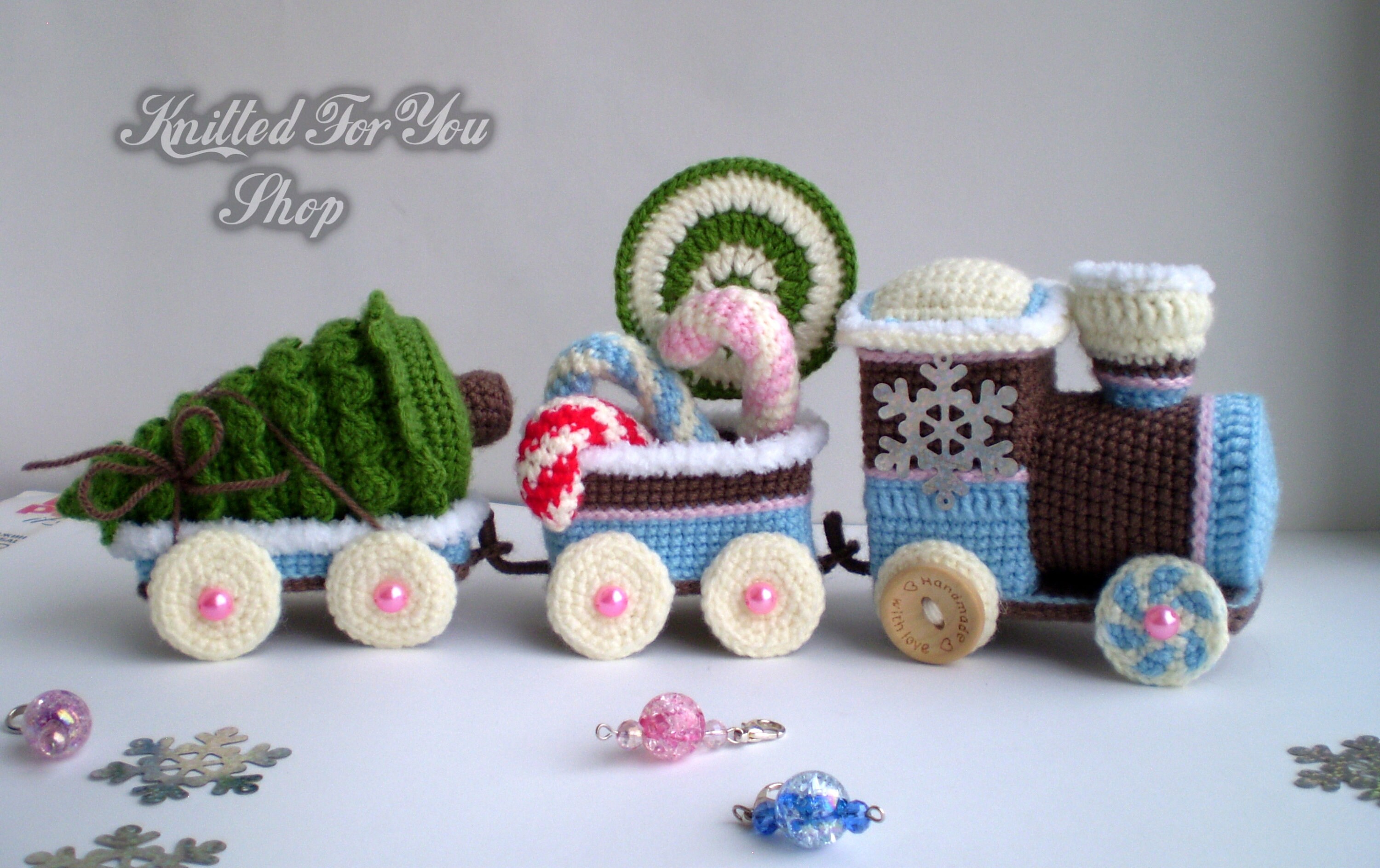 Christmas symbol Crochet locomotive Amigurumi toy Knit train | Etsy