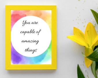 Self Love Quote, You Are Amazing, Printable, Instant Download, Gift For Her, For Friend, For Daughter