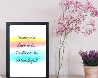 Self Love Quote, Wonderful, Printable, Instant Download, Gift For Her, For Friend, For Daughter