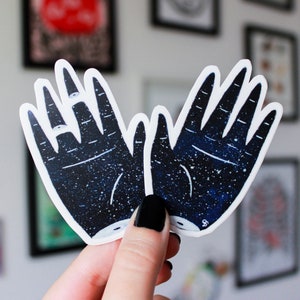 Aiguilles galaxie | Autocollant en vinyle | Sticker imperméable | Oeuvres d'art originales | Illustration aquarelle | Art Galaxie