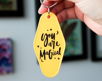 Personalized Motel Style Keychain | Pastel Colours | Add Your Text