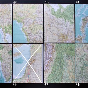 Custom Calligraphy on Map | Multiple Countries | Old Maps | Atlas ...