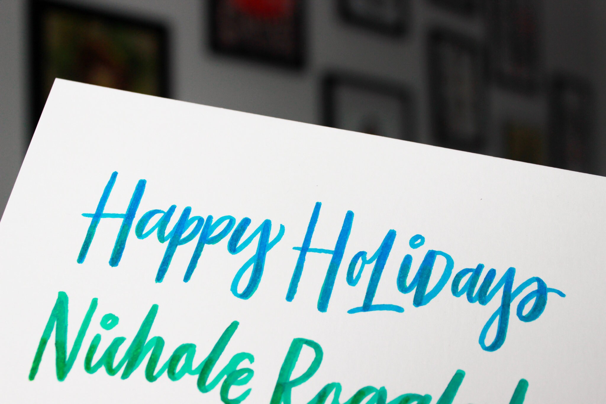 Custom Calligraphy Postcard | Personalized Message | Hand Written ...
