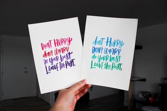 Custom Calligraphy Art | Personalized Gift Message | Handmade Wall Decor | Hand Written with Watercolour Pens