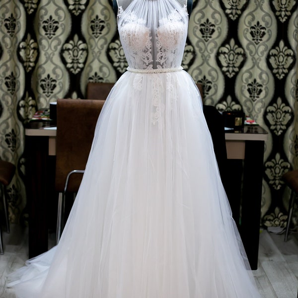 A line Wedding dress