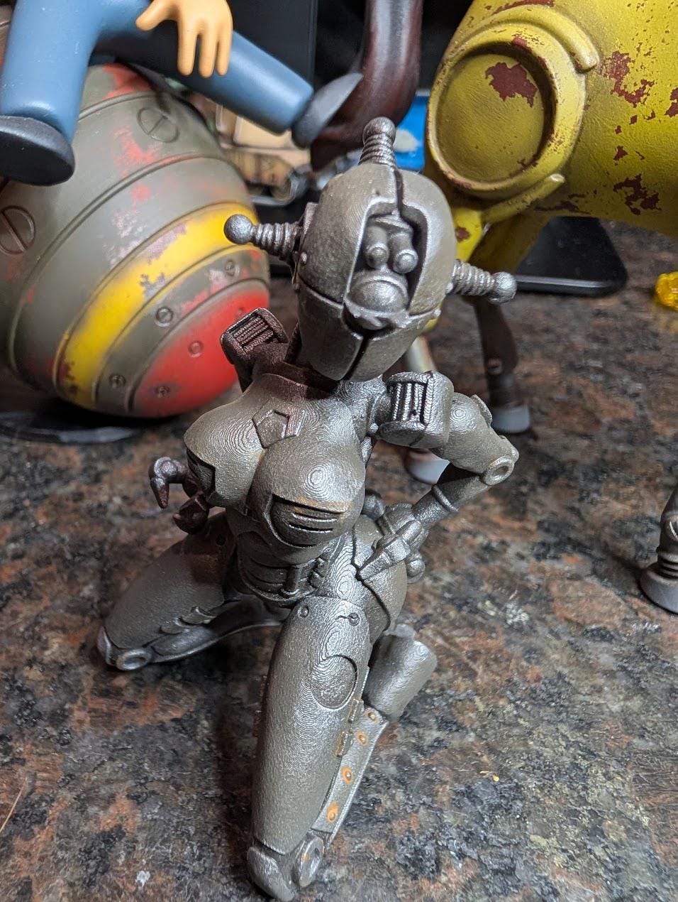 Fallout Female Assaultron - 80mm Tall (you Paint) - Etsy
