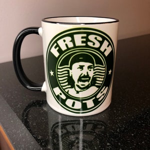 NEW...Dave Grohl Fresh Pots sublimated coffee mug, 15oz.