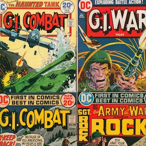 DC War Comics Silver Bronze age Comic Lot - GI War, Our Army at War, G.I. Combat